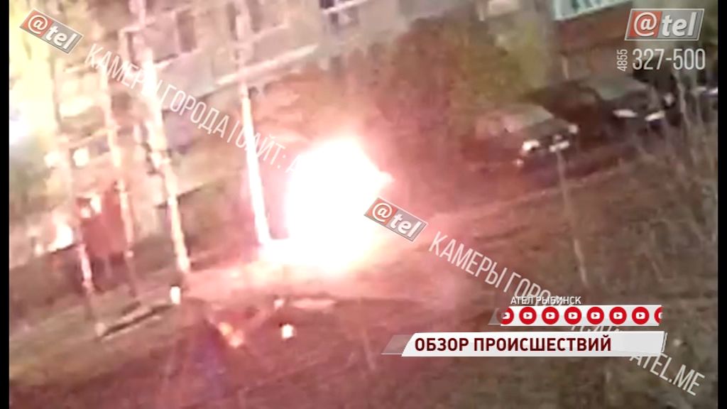 Рыбинский поджигатель машин попал в объектив камеры