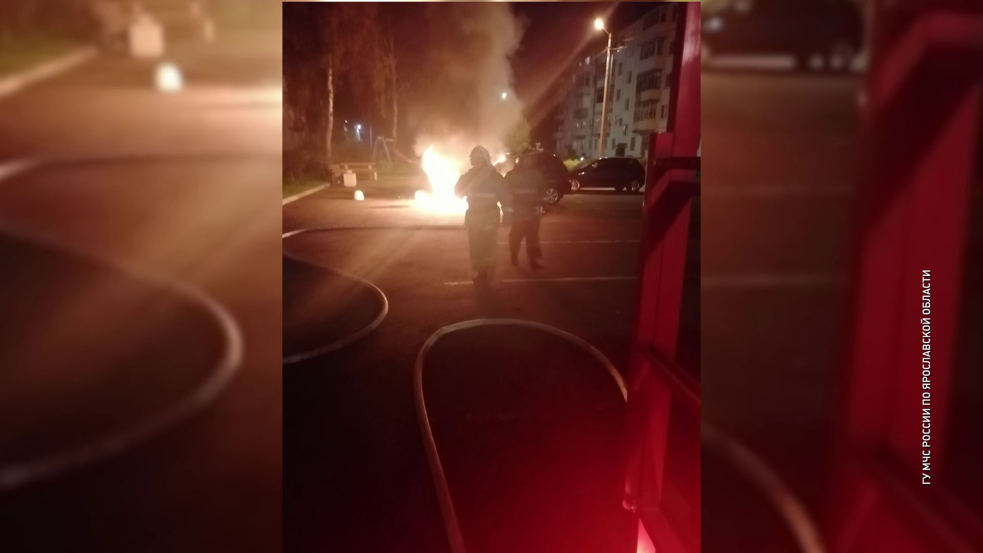 В Дзержинском районе ночью сгорел автомобиль
