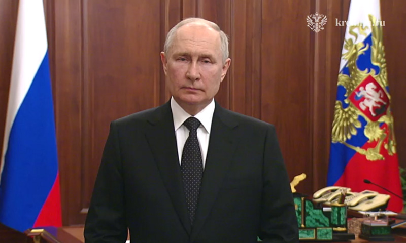 Президент России Владимир Путин выступил с обращением к народу