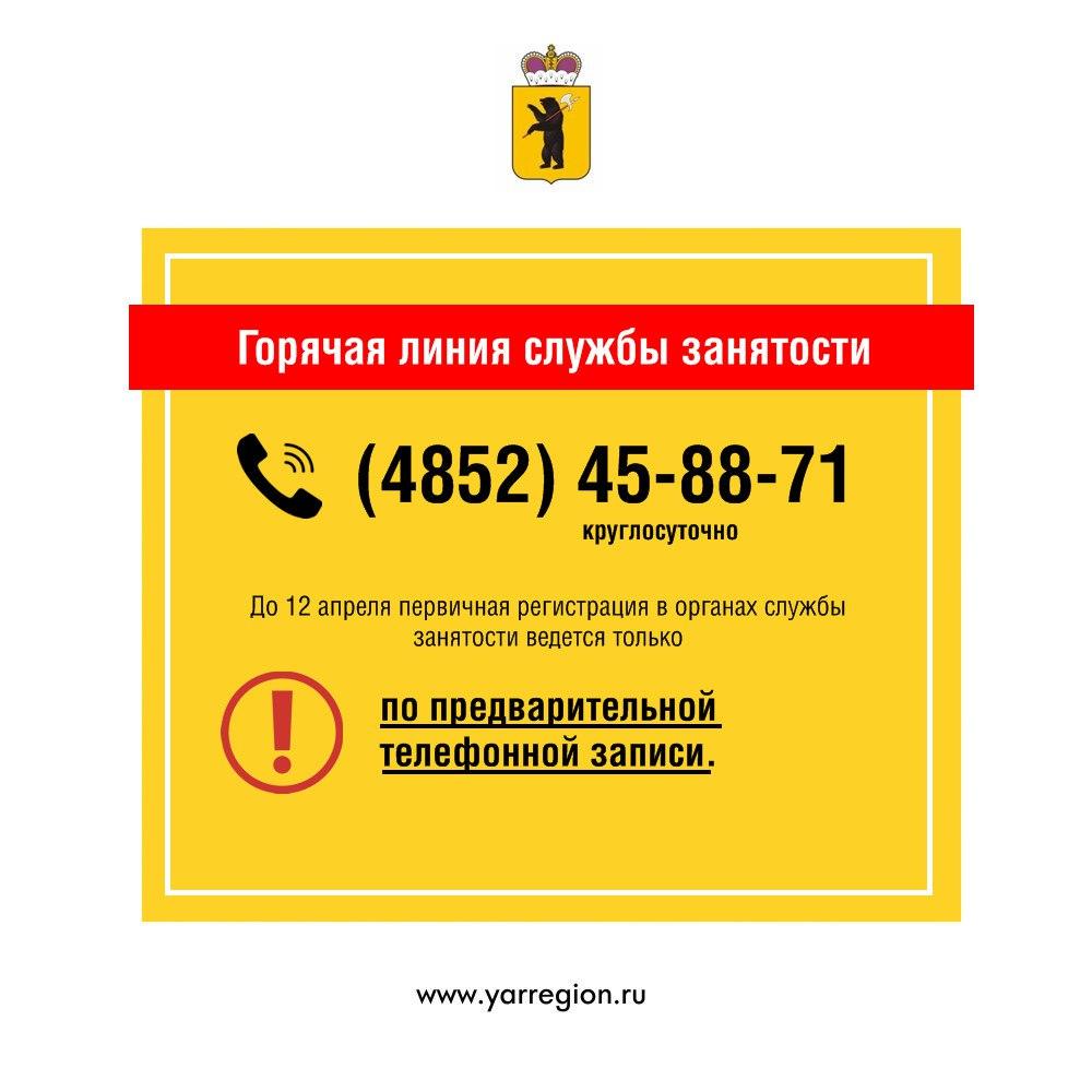 До 12 апреля первичная регистрация в органах службы занятости ведется только по записи
