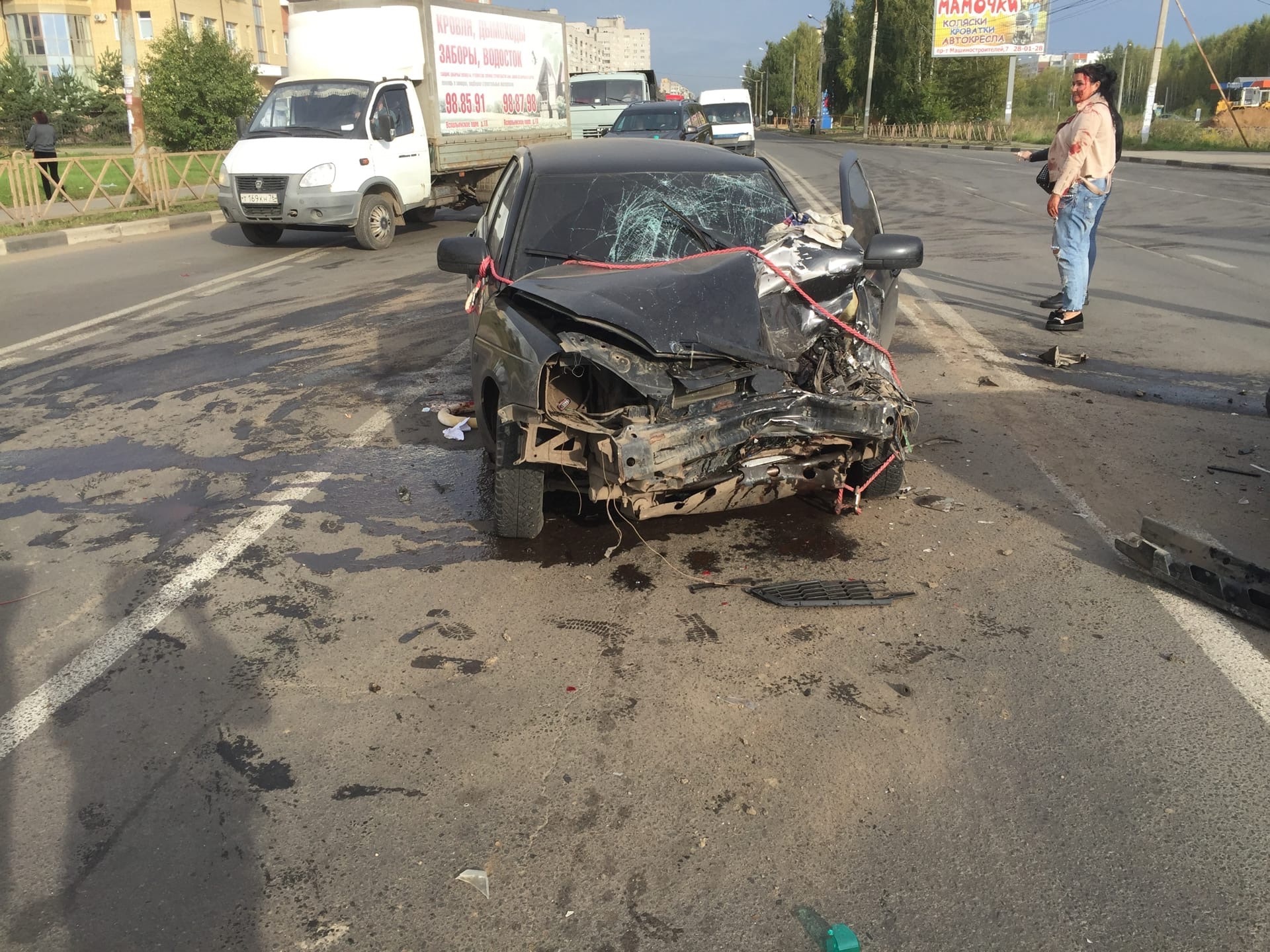 В Заволжском районе столкнулись несколько легковушек