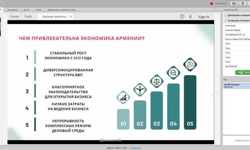 Предпринимателям из Ярославля рассказали о перспективах работы на рынке Армении