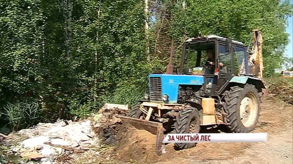 На Прусовских карьерах прошел субботник с хоккеистами