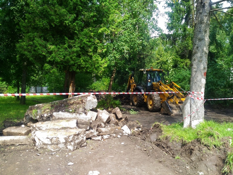 В Рыбинске начали реконструировать парк в микрорайоне Волжский
