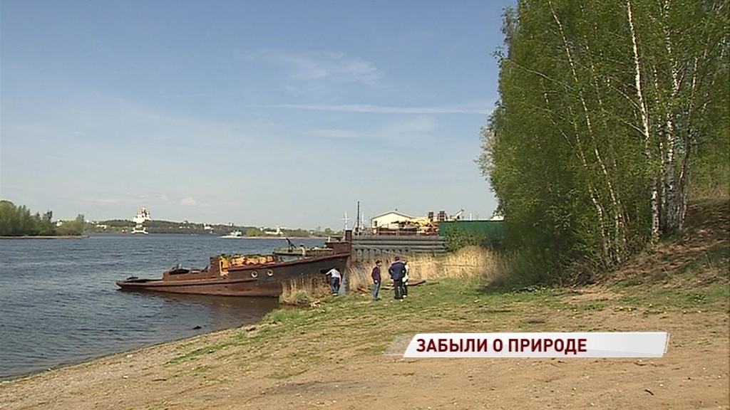 Жители Тверицкой набережной обеспокоены свалкой старых кораблей на берегу